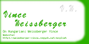 vince weissberger business card